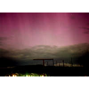 Aurora2(KostanjevicaPriSlovBistrici2005).jpg<>Polarni sij, posnet iz Kostanjevice pri Slovenski Bistrici leta 2005.