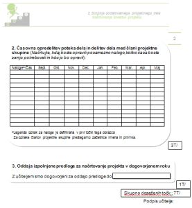 Časovni načrt izvedbe<>brprojekta v predlogi